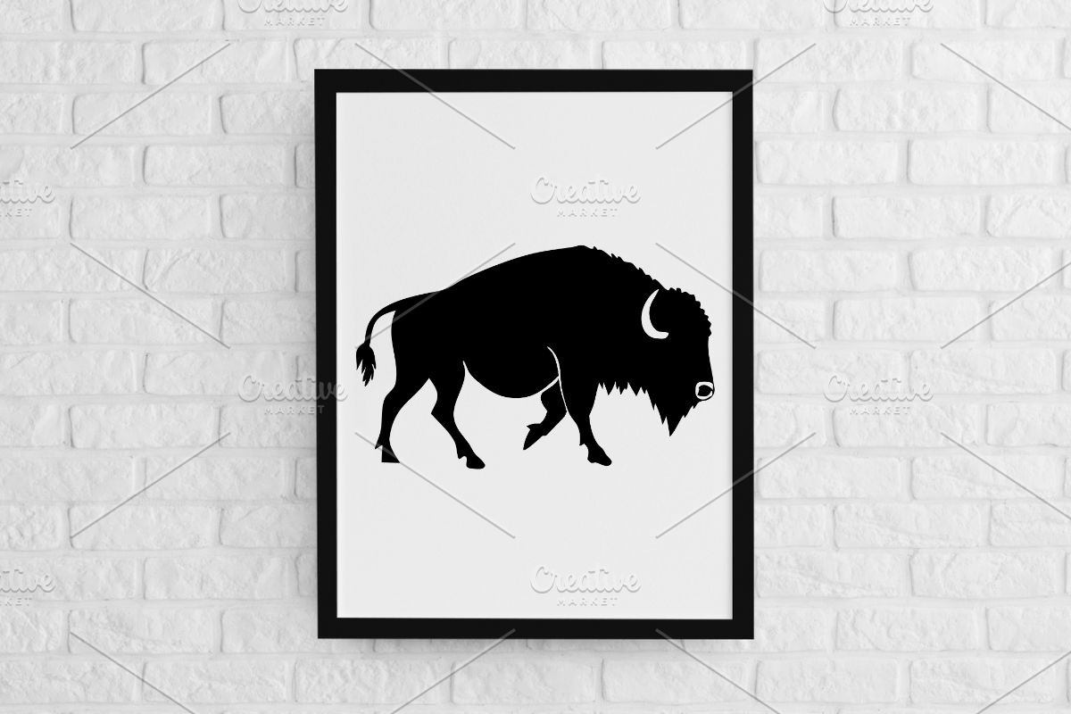 Bison Silhouette SVG, an Animal Illustration by newminddesign (Photo 2 of 3)