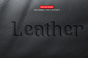 Leather Embossed Text Effect PSD, a Layer Style Add-On by Design Fly