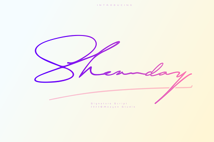 Sheanday | Signature Script, a Script Font by Mozyen Studio