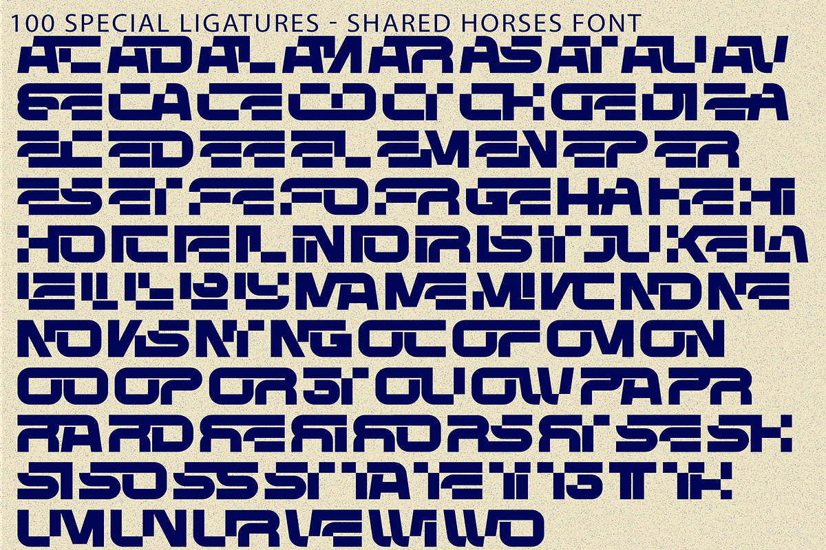 Shared Horses - Cyber Display Font, a Sans Serif Font by 177Studio (Photo 8 of 8)