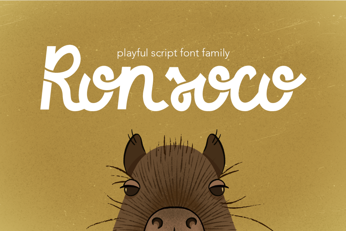 Ronsoco - playful font family, a Script Font by so.called.masha (Photo 1 of 10)