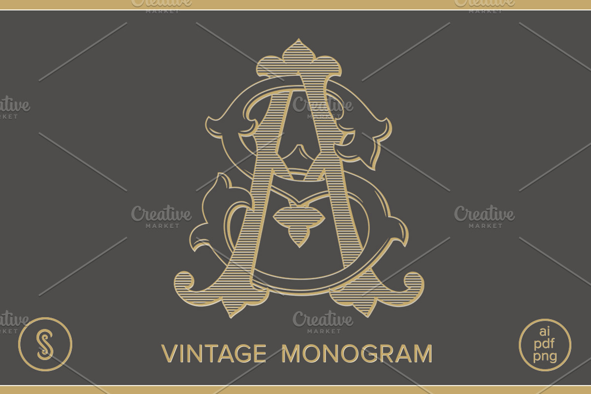 AS Monogram SA Monogram, an Illustration by Shuler Studio (Photo 1 of 6)