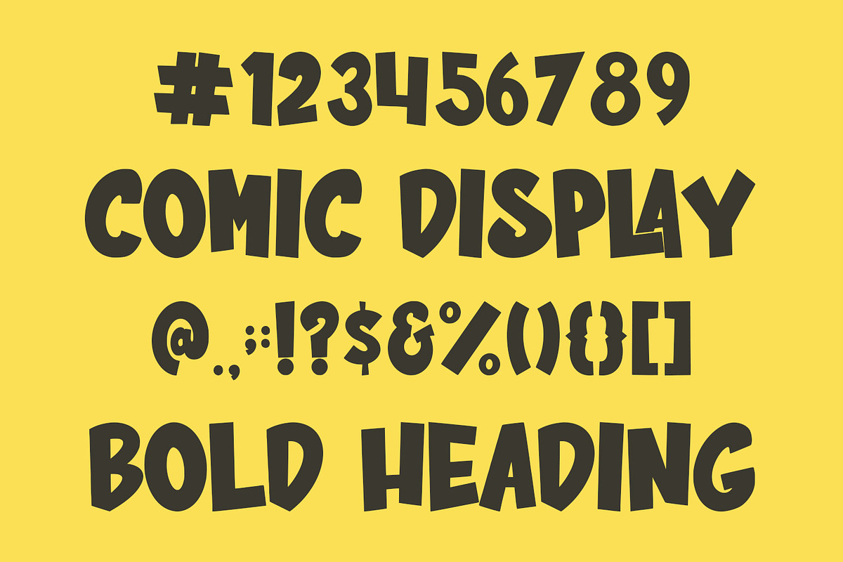 Blofust Bold Comic Display Font, a Sans Serif Font by Maulana Creative (Photo 4 of 7)