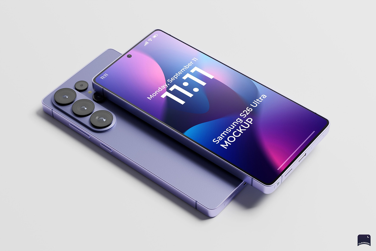 Samsung S26 Ultra Mockup, an Android Mockup by Claymoon Lab (Photo 3 of 4)