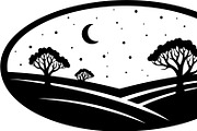 Night Landscape Egg Silhouette Bundl, an Illustration by Designs_River (Thumbnail 3 of 22)