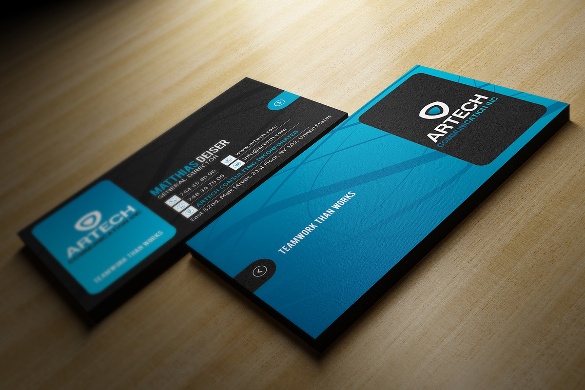 Black And Blue Business Card, a Business Card Template by Marvel (Photo 2 of 3)