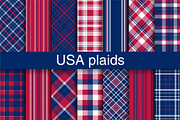 #56 USA Pattern Plaids EPS + JPG, a Pattern Graphic by Plaid4You (Thumbnail 1 of 4)