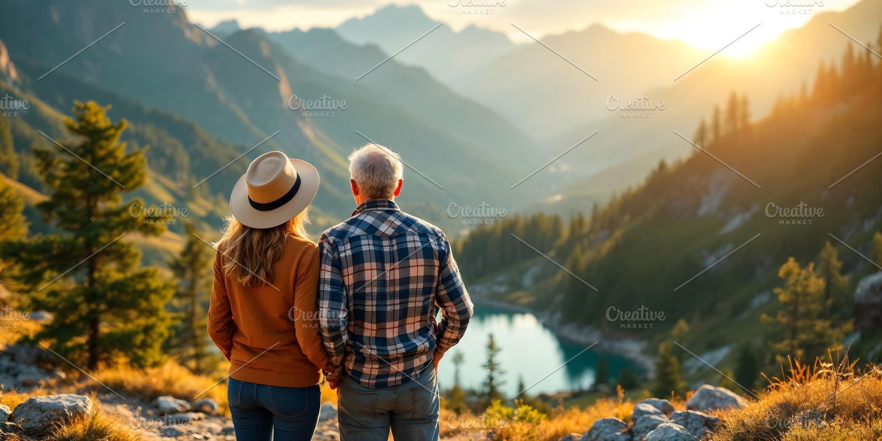 A mature couple in the mountains, a Person Photo by Volff