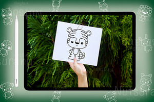 Animal Cute Template Brushes Stamp