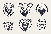 Animals Mascot Icons Vector Set, a Duotone Icon by Vecster (Thumbnail 4 of 17)