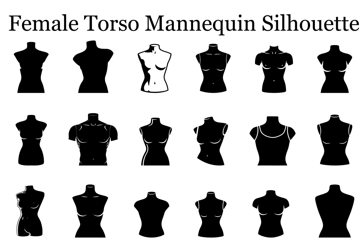Female torso mannequin silhouette, a Graphic by Gfx_Store (Photo 10 of 10)