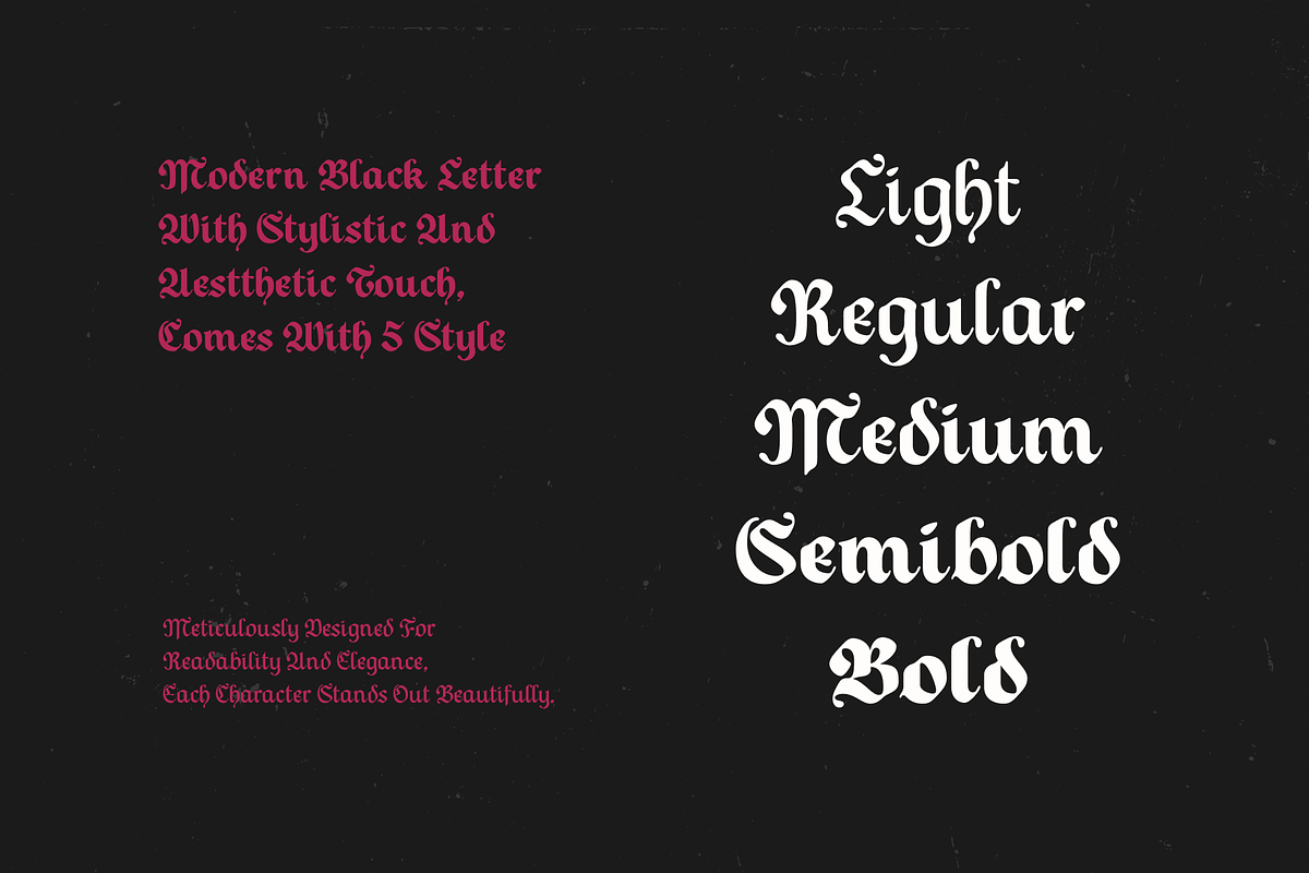 Todak Gothic - Blackletter Family, a Blackletter Font by Holyline Design (Photo 2 of 15)