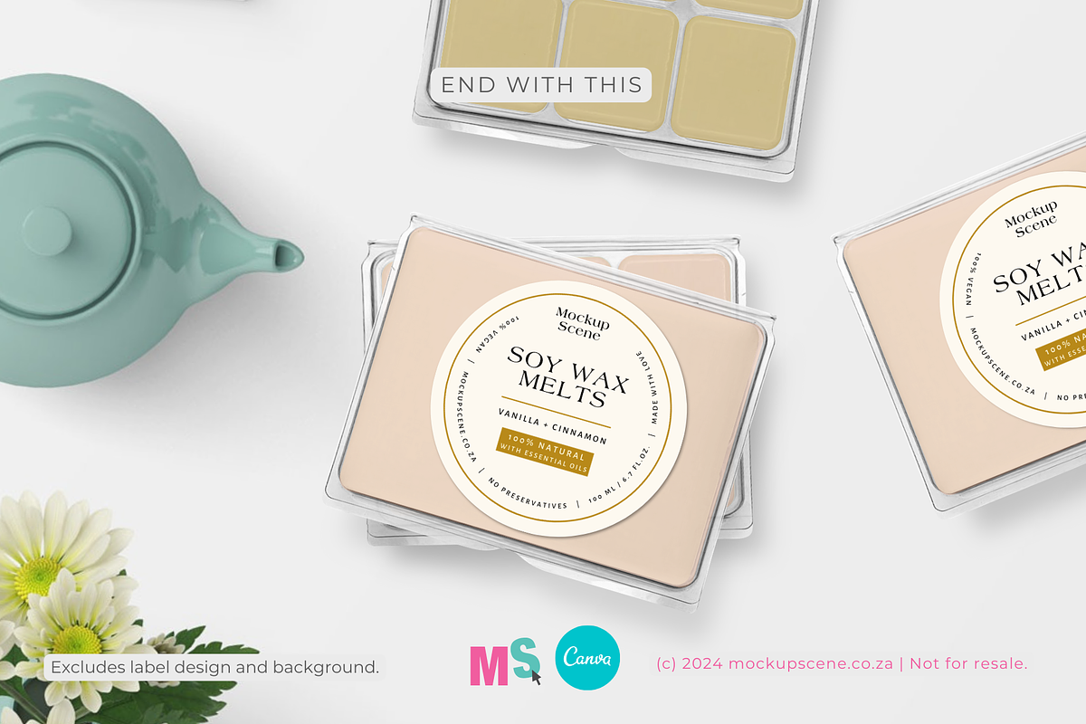 Wax Melts Canva Mockup Set - 6 piece, a Packaging Mockup by Mockup Scene (Photo 12 of 16)