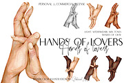 Watercolor Hands of Lovers Print, a Person Illustration by EkaterinaViArt (Thumbnail 1 of 7)