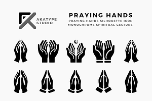 Praying Hands Icon Vector, an Icon by Akatype Studio