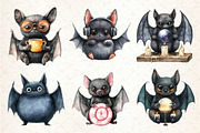 Quirky Halloween Black Bat Clipart, an Illustration by Dream Creation (Thumbnail 4 of 5)