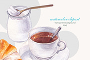Watercolor Breakfast Clipart, a Food Illustration by Blowballmay (Thumbnail 3 of 4)
