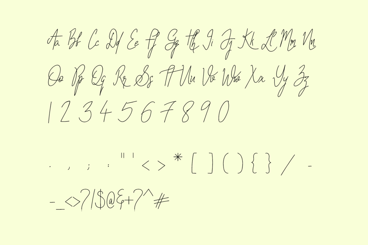 Portia-Mora Handmade Signature Font preview 7