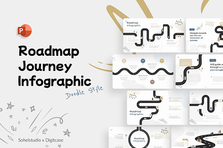 Doodle Roadmap Journey Infographic, a Presentation Template by Digitcase x Wealthwells
