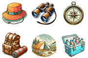 Summer Camping Gears Clipart, an Illustration by SinaCreation (Thumbnail 5 of 5)