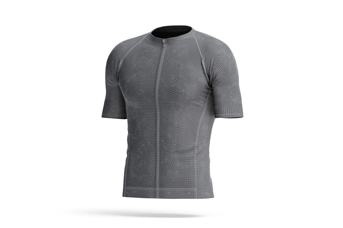 White Men Cycling Jersey 3D Model, an Object 3D Model by rebrandy (Photo 8 of 10)