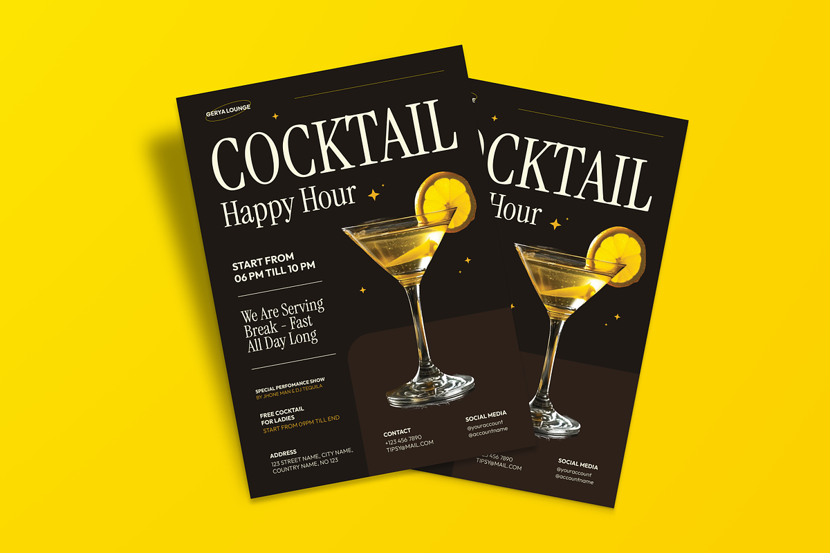 Cocktail Party Flyer, a Flyer Template by MMPixelCraft (Photo 5 of 5)