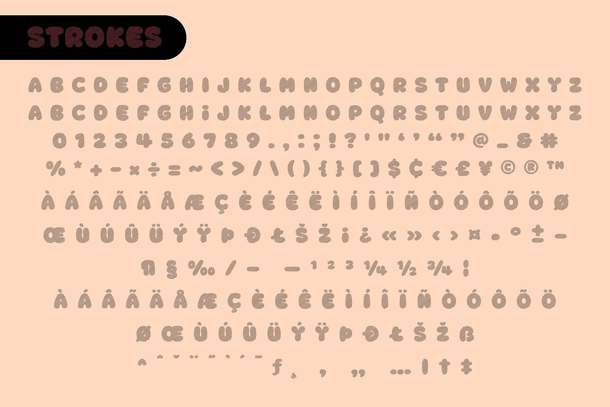 Fox Peachi: 5 Font Styles, a Symbol Font by Fox7 By Rattana (Photo 14 of 15)