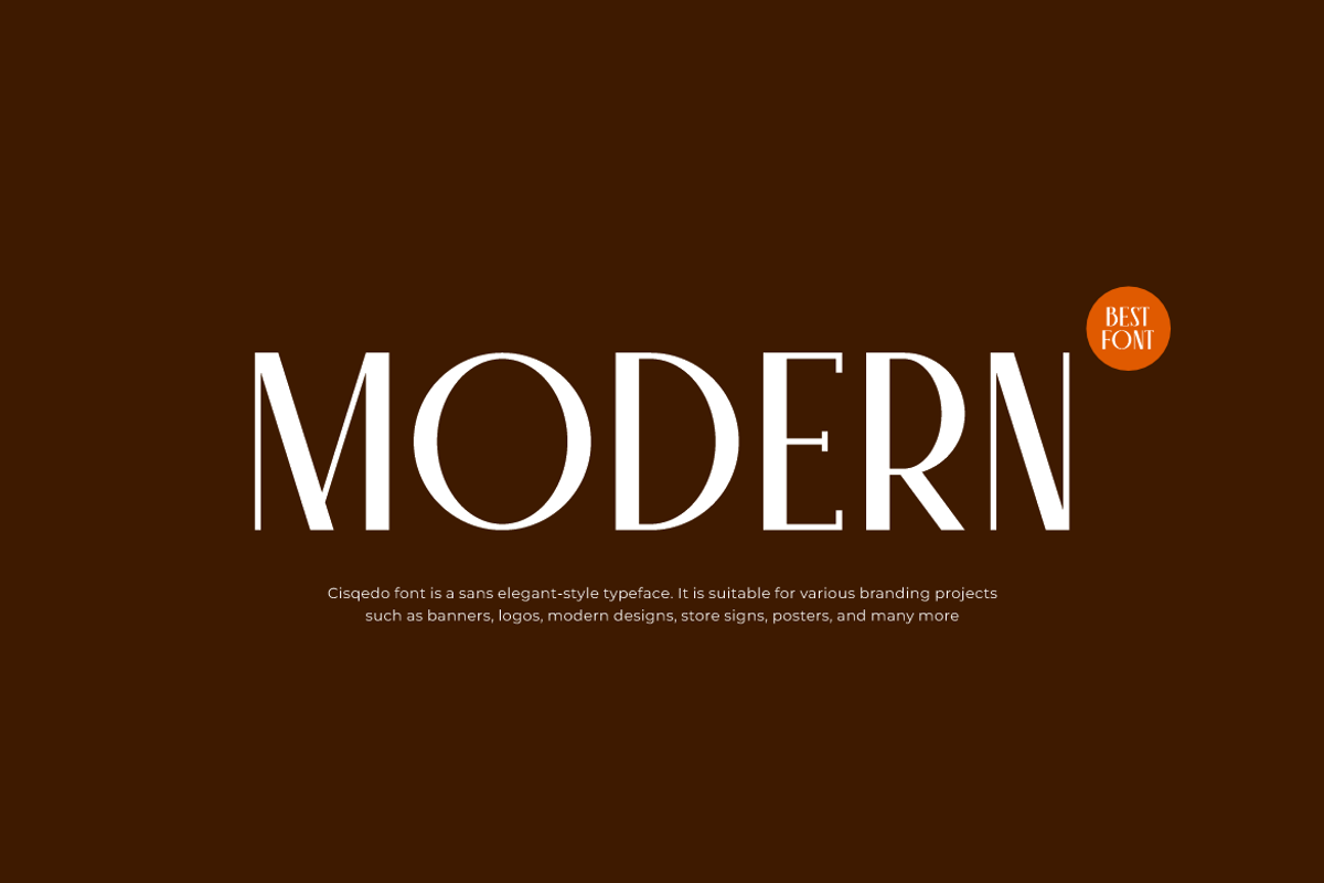 Cisqedo - Modern Luxury Font, a Sans Serif Font by QR Design Studio (Photo 2 of 7)