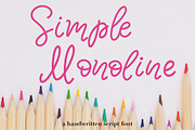 Simple Monoline A Handwritten Font, a Script Font by Almazova Dolzhenko (Thumbnail 1 of 11)