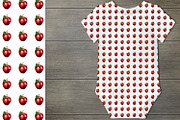 Watercolor Apple Clipart Pattern Set, a Food Illustration by Fresh art by Larysa (Thumbnail 8 of 10)