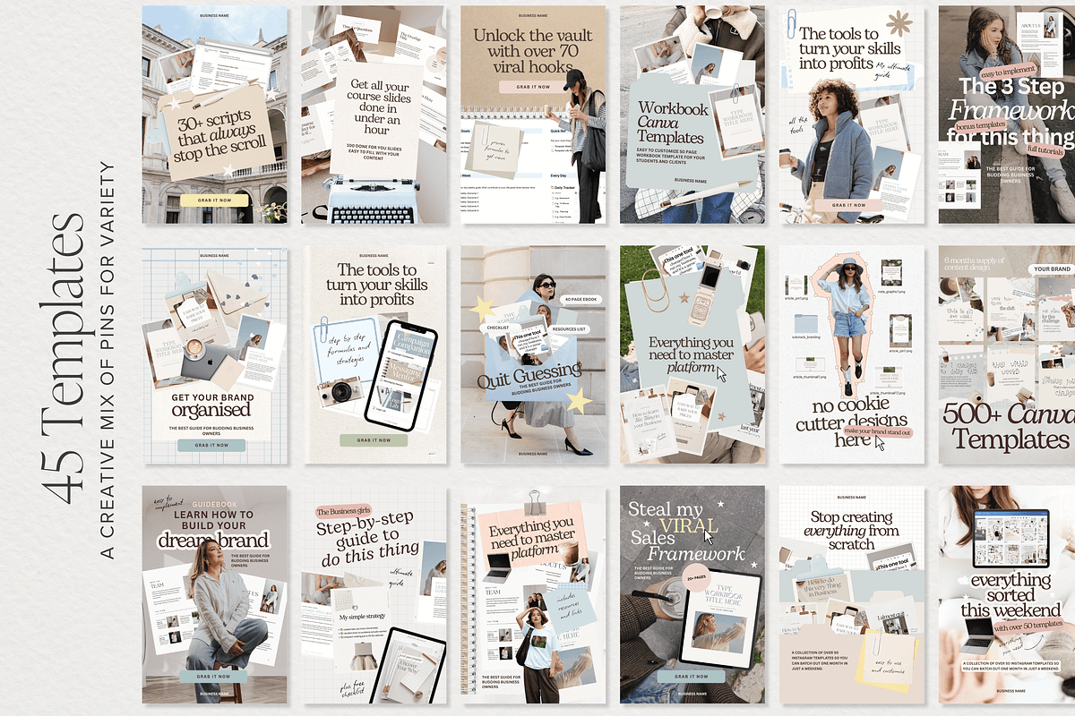 Digital Product Pinterest Templates, a Marketing Template by Tabitha Emma (Photo 2 of 7)