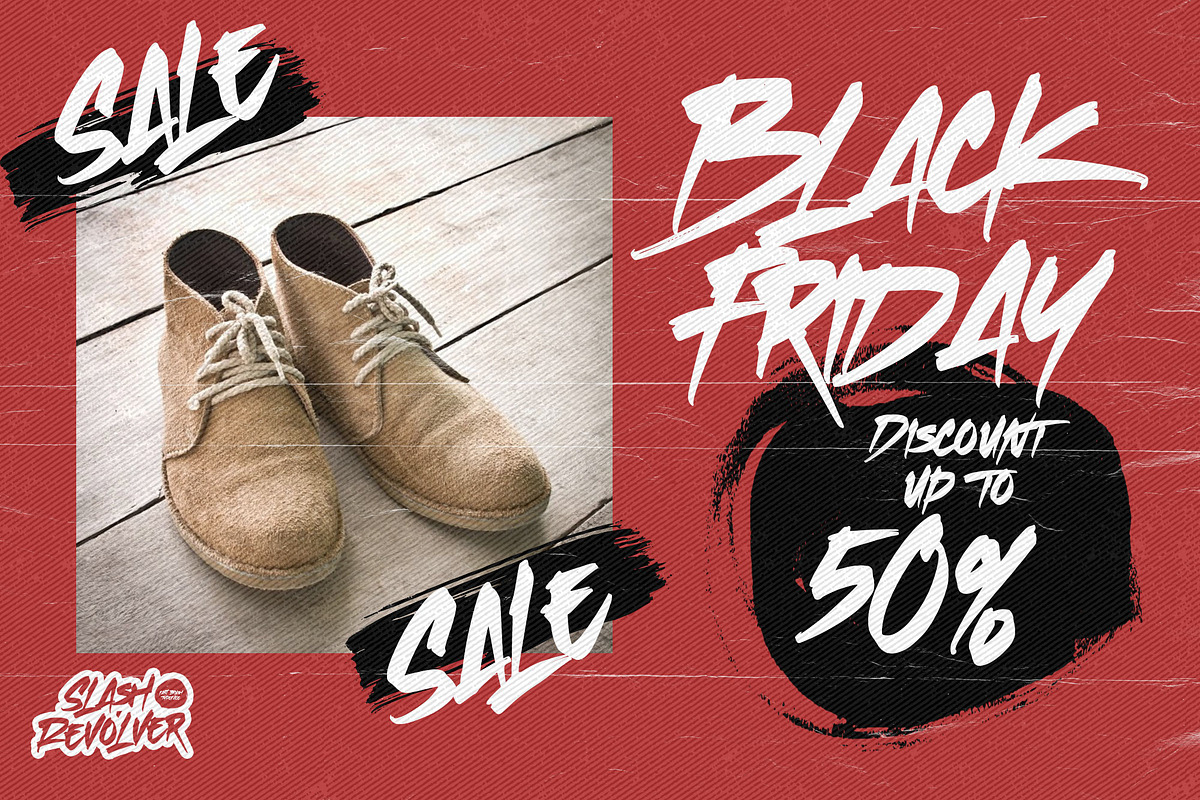 Slash Revolver – Brush Typeface, a Handwritten Font by Almarkhatype (Photo 4 of 8)