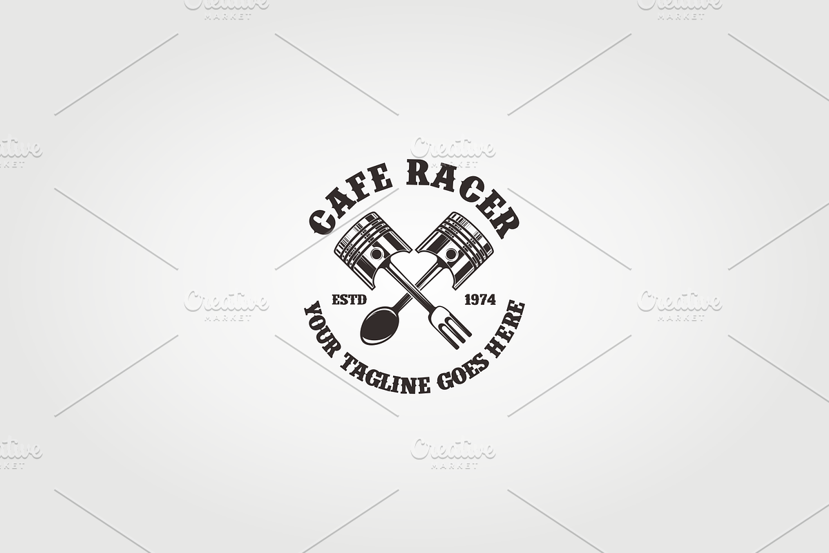 Cafe Racer Logo, a Branding & Logo Template by REDVY CREATIVE