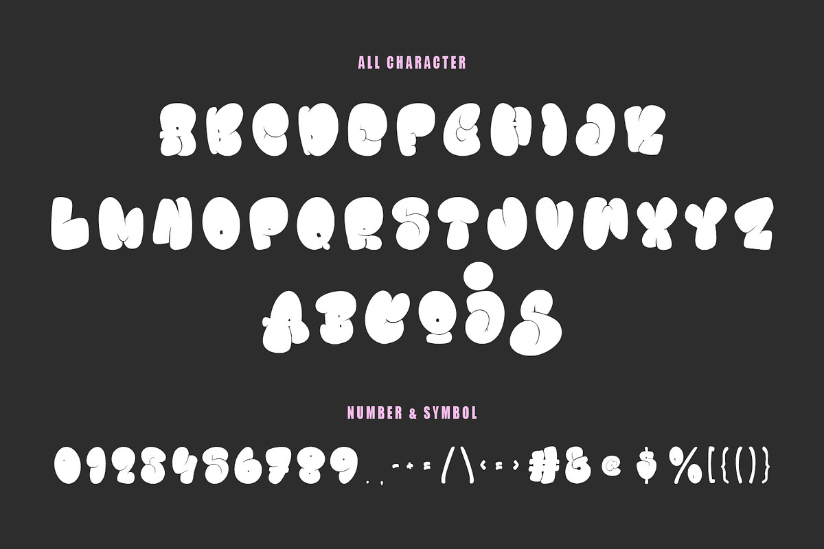 Poppoly Graffiti Bubble Display Font, a Handwritten Font by Maulana Creative (Photo 3 of 7)