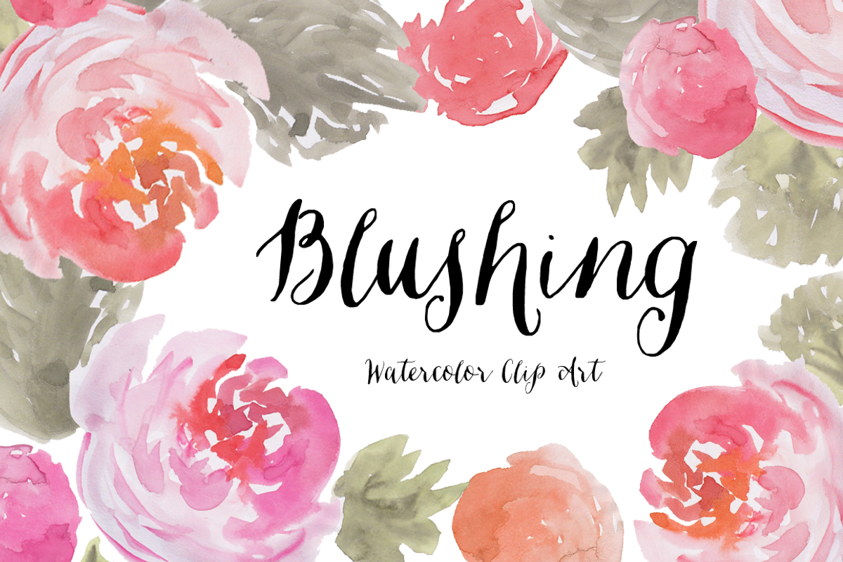 SALE! HUGE Watercolor Flower Bundle, an Illustration by Emerald & Ivy Studios (Photo 14 of 23)
