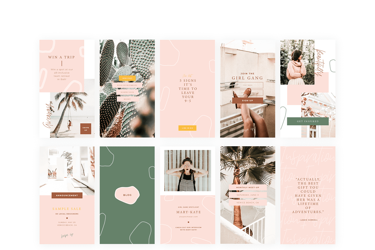 Positano Social Media Kit, a Social Media Template by The Blog Stop (Photo 11 of 11)
