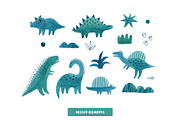 ROARSOME watercolor dinosaurs, a Decorative Illustration by Cute And Wild (Thumbnail 4 of 5)