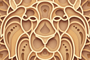 Lion 3D Mandala - SVG Laser cut file, an Object Graphic by Arshad Ali (Thumbnail 5 of 8)
