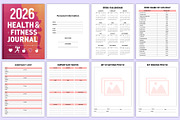 2026 Health & Fitness Journal Canva, a Stationery Template by Mustafiz (Thumbnail 2 of 10)