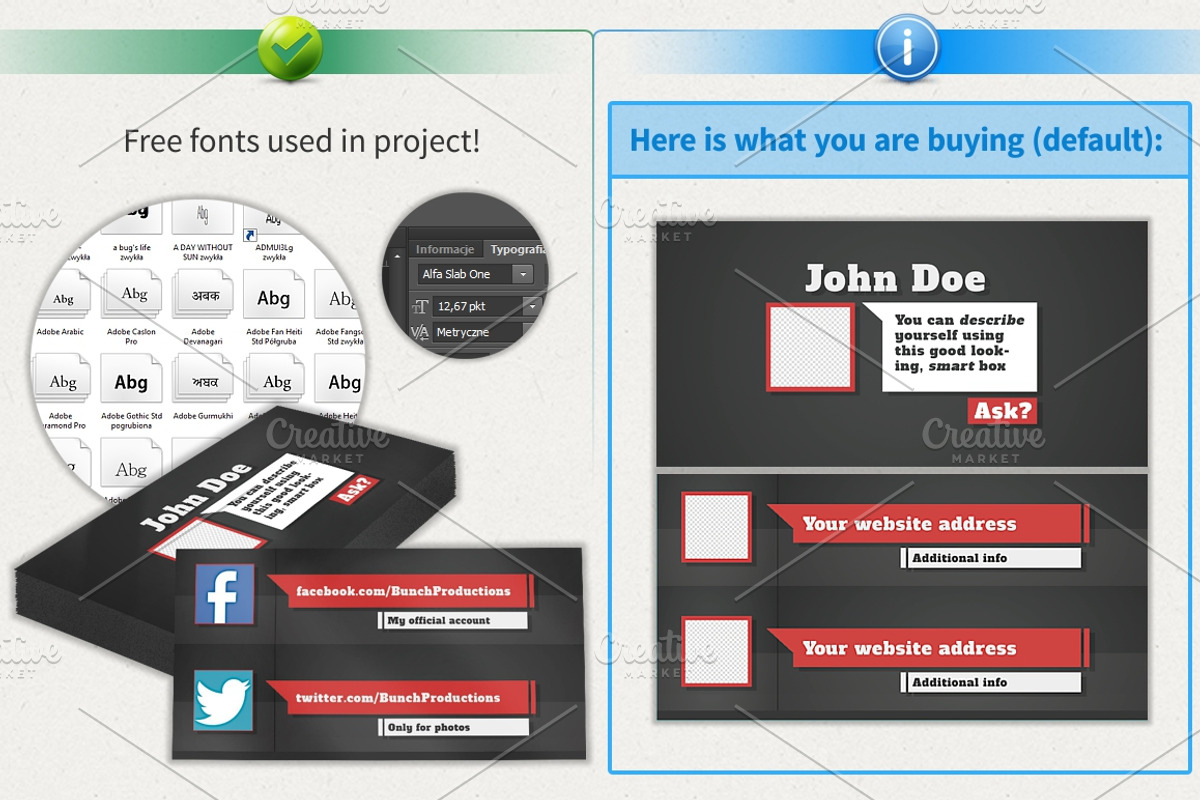 Simple flat business card, a Business Card Template by Contentment (Photo 4 of 4)