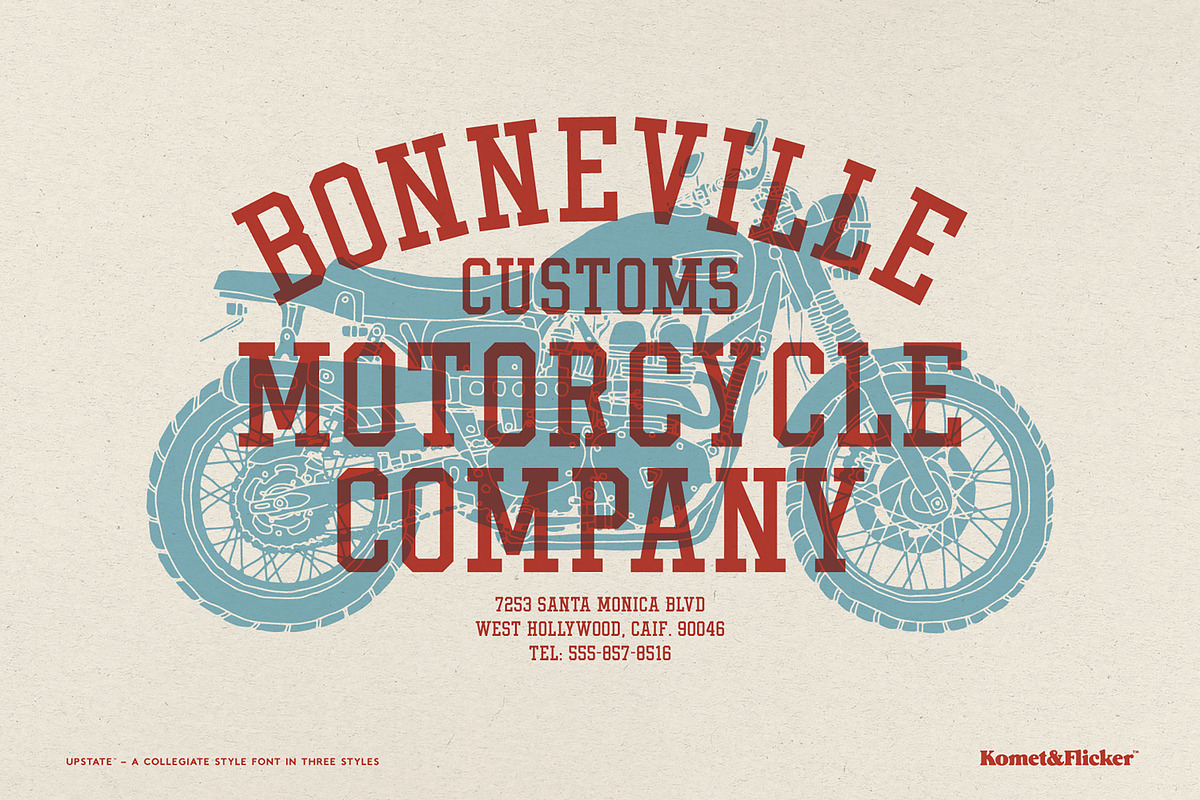 UPSTATE - A Collegiate Style Font, a Slab Serif Font by Komet & Flicker (Photo 2 of 15)