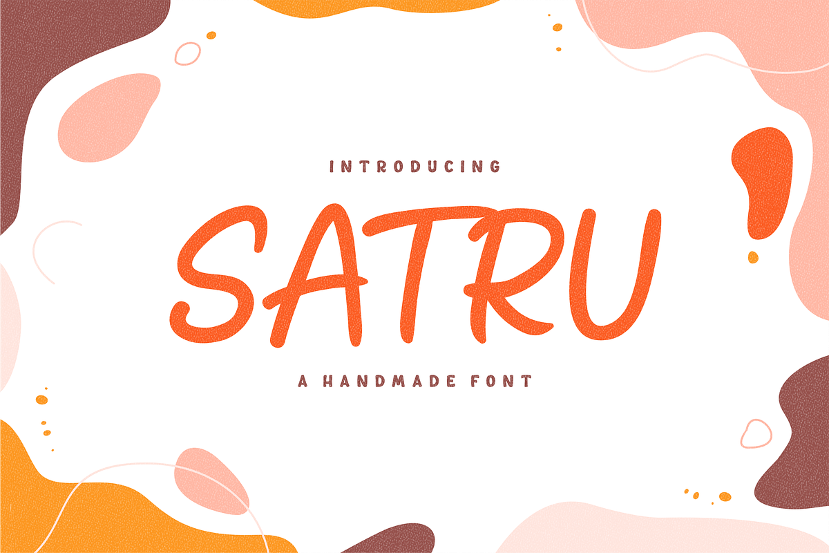 Satru Handmade Playful Display Font, a Sans Serif Font by Vilogsign (Photo 1 of 9)