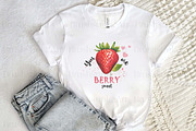 Watercolor Berry Clipart, Strawberry, a Food Illustration by BrushstrokeArtGB (Thumbnail 8 of 9)