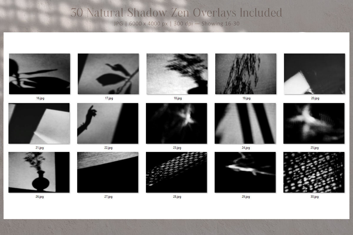 Natural Shadow Zen Overlays, a Texture Graphic by Feather & Sage Design (Photo 13 of 14)