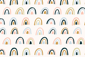 Pastel Rainbow Seamless Pattern