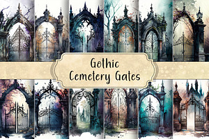 Gothic Cemetery Gates