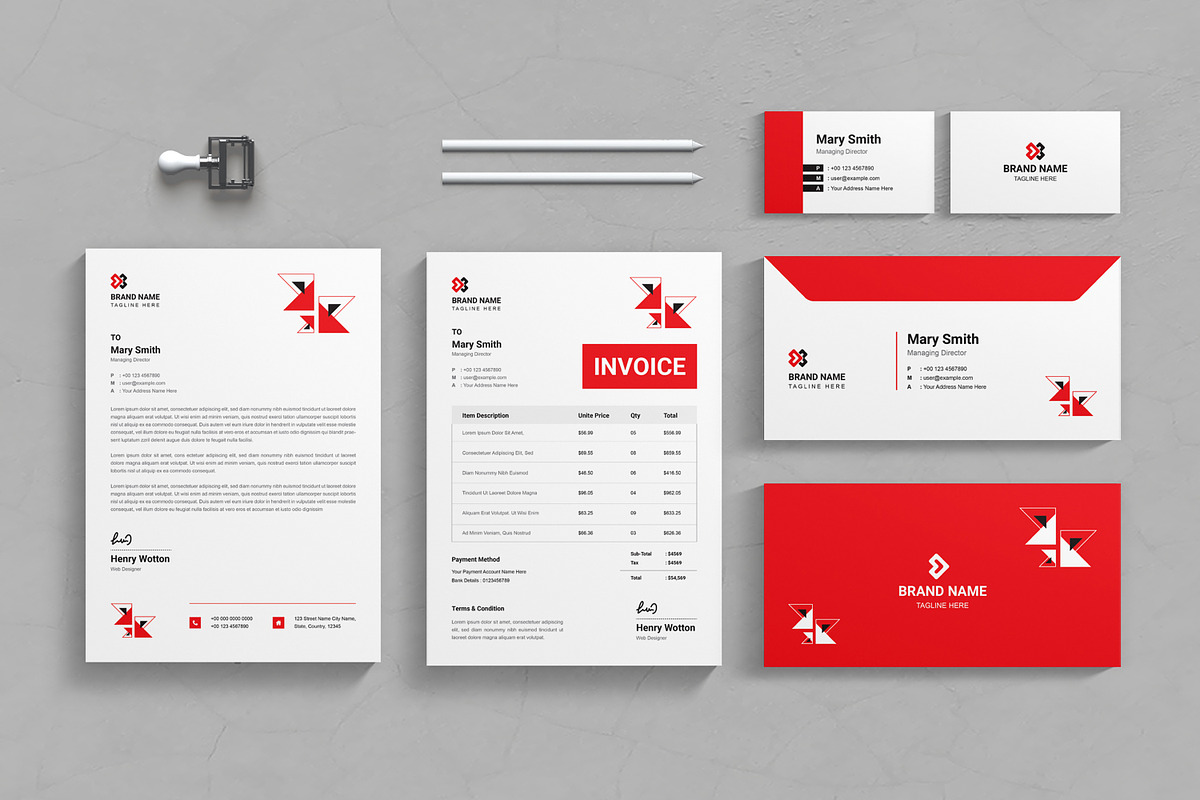 Stationery Set and Identity Pack, a Stationery Template by MightyDesign (Photo 1 of 6)