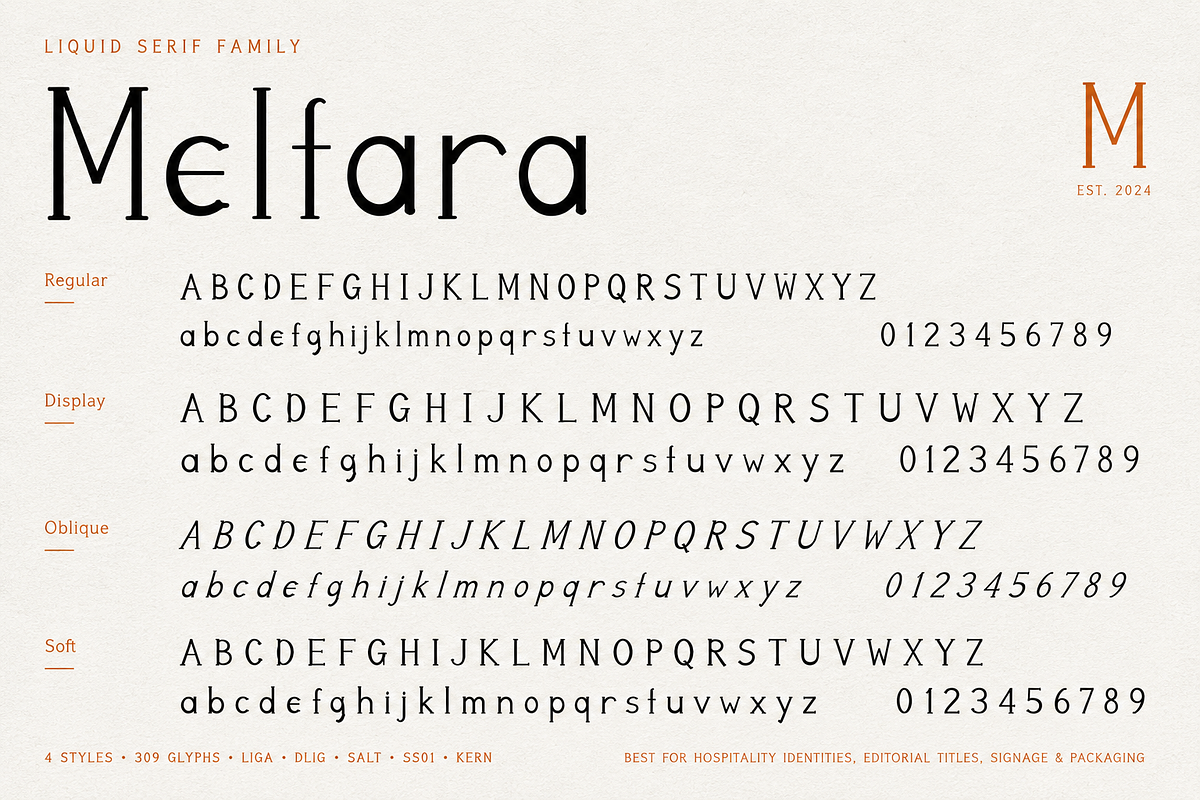 Meltara Liquid Display Font Family, a Serif Font by Nouric Design (Photo 5 of 5)