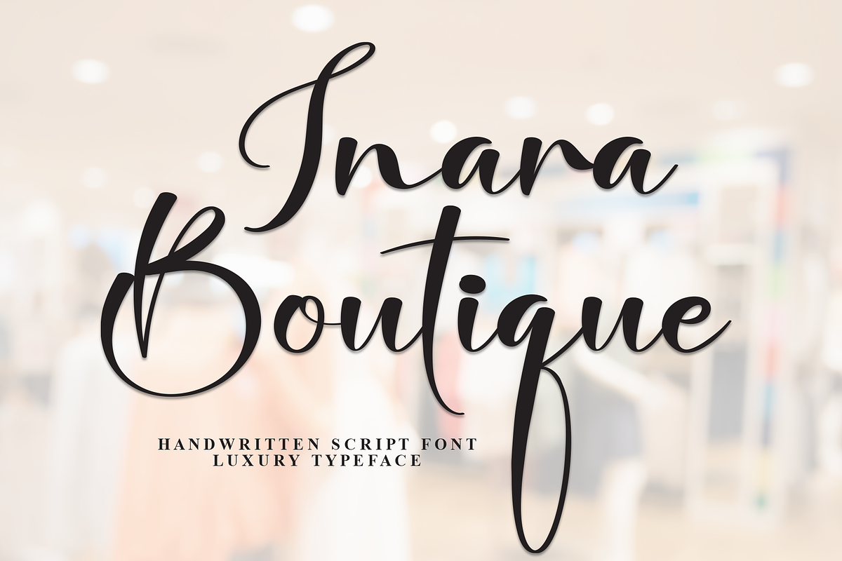 Inara Butique | Script Font, a Handwritten Font by Scratchones (Photo 1 of 8)