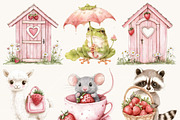 Watercolor Sweet Strawberry Clipart, a Food Illustration by SparkyDesignsUS (Thumbnail 5 of 9)